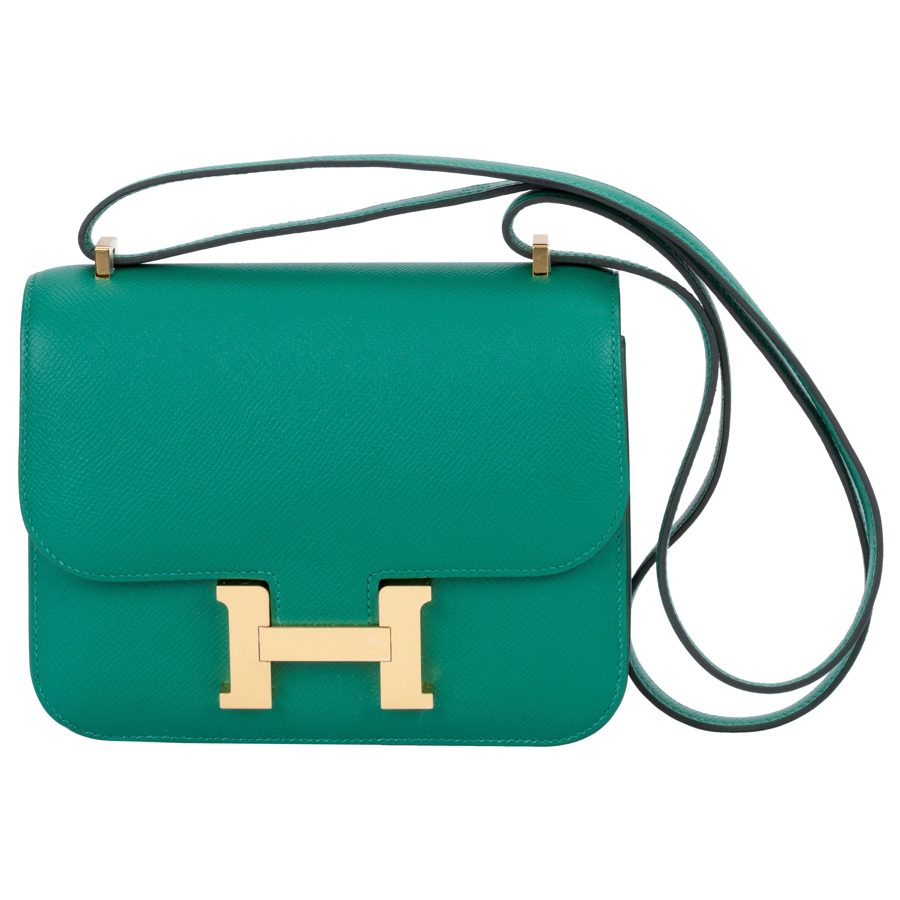 Hermes Mini Constance Vert Vertigo Bag