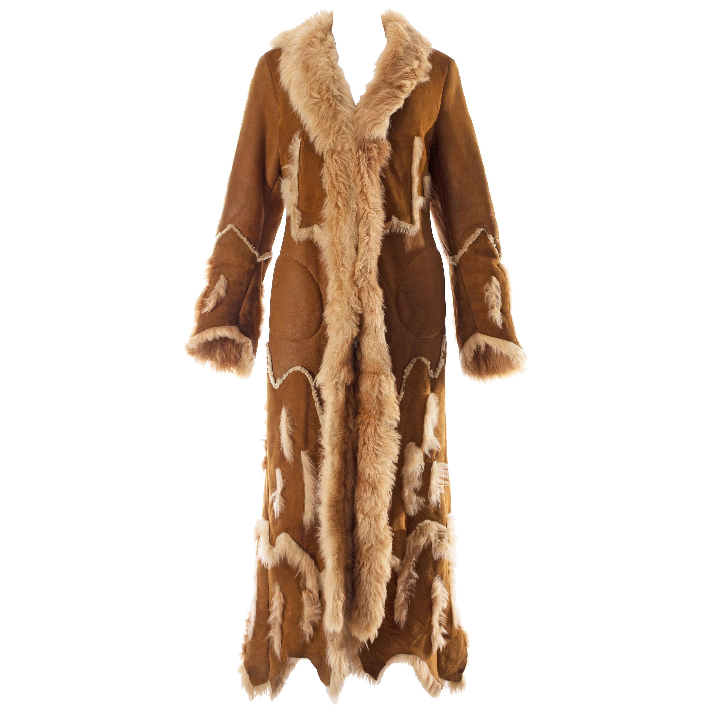 Alexander McQueen shearling sheepskin full length coat, A / W 1996