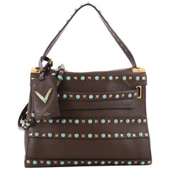Valentino My Rockstud Convertible Satchel Leather with Cabochons Medium Valentino My Rockstud Convertible Satchel Leather with Cabochons Medium