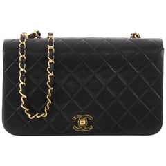 Chanel Vintage Full Flap Bag Quilted Lambskin Medium 