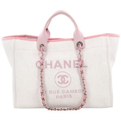 Chanel Deauville Chain Tote Raffia XL 