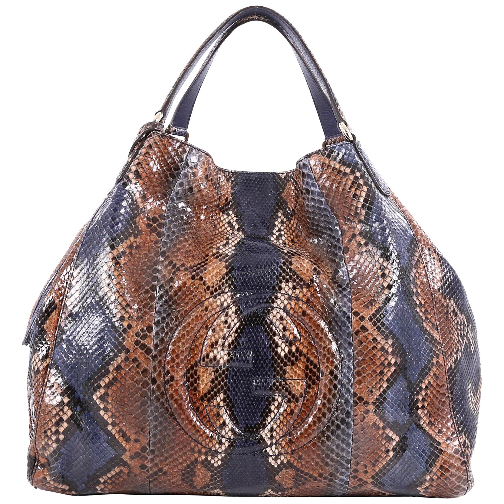 Gucci Soho Shoulder Bag Python Large