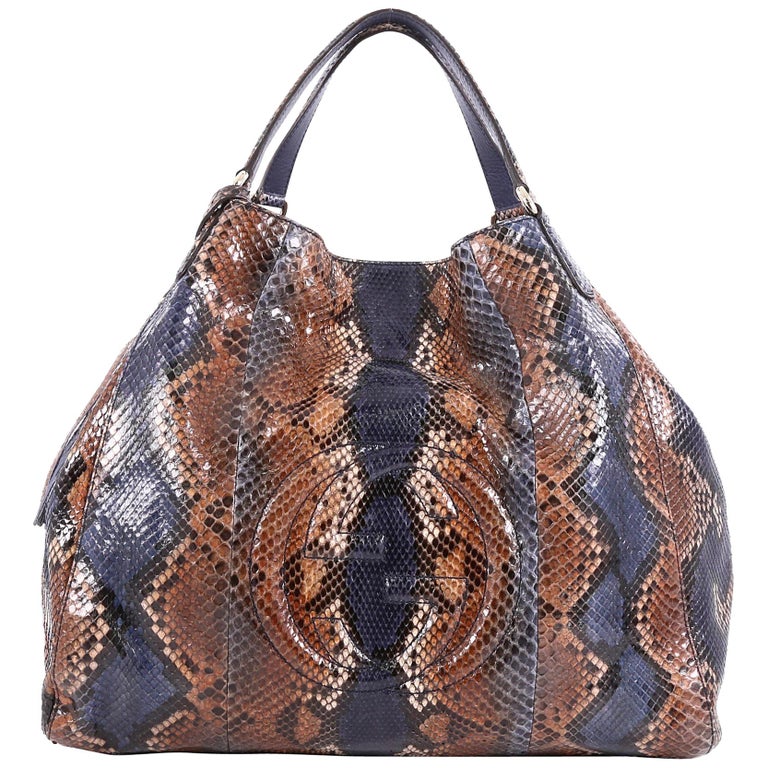 Gucci Soho Shoulder Bag Python Large at 1stDibs