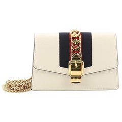 Gucci Sylvie Chain Crossbody Bag Leather Mini