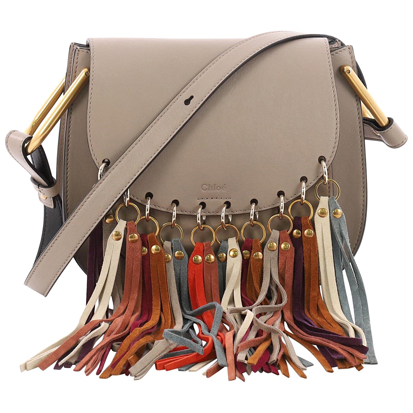 Chloe Multicolor Hudson Fringe Bag Leather Small