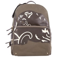 Valentino Backpack Canvas with Applique Large 