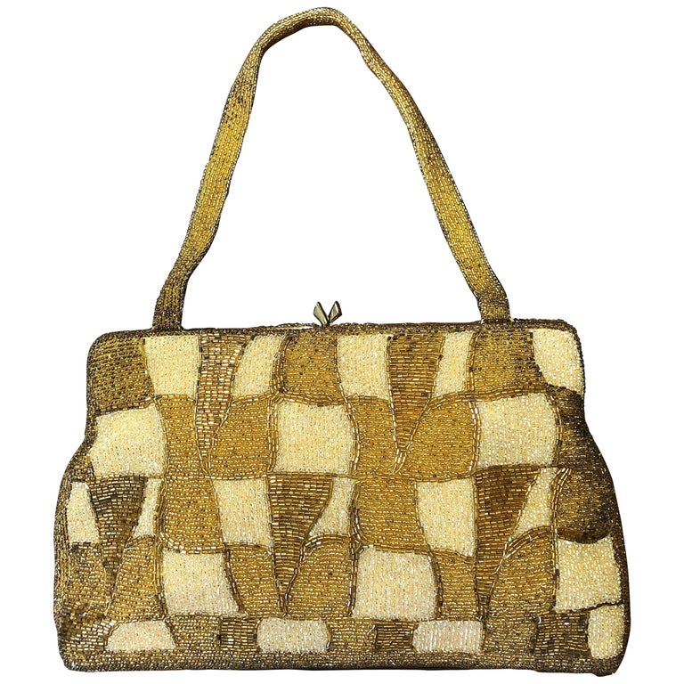 La Regale Ltd Gold Mesh Shoulder Bag with Snake Chain Strap made in Hong  Kong For Sale at 1stDibs