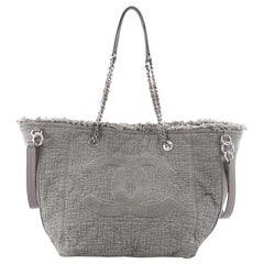 Chanel CC Open Tote Fringe Quilted Canvas Medium