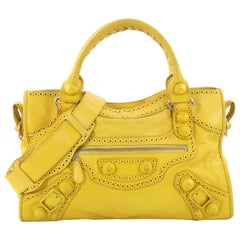 Balenciaga City Giant Brogues Medium Leather Handbag