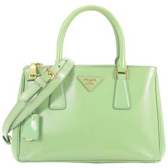 Prada Double Zip Lux Vernice Saffiano Leather Small Tote