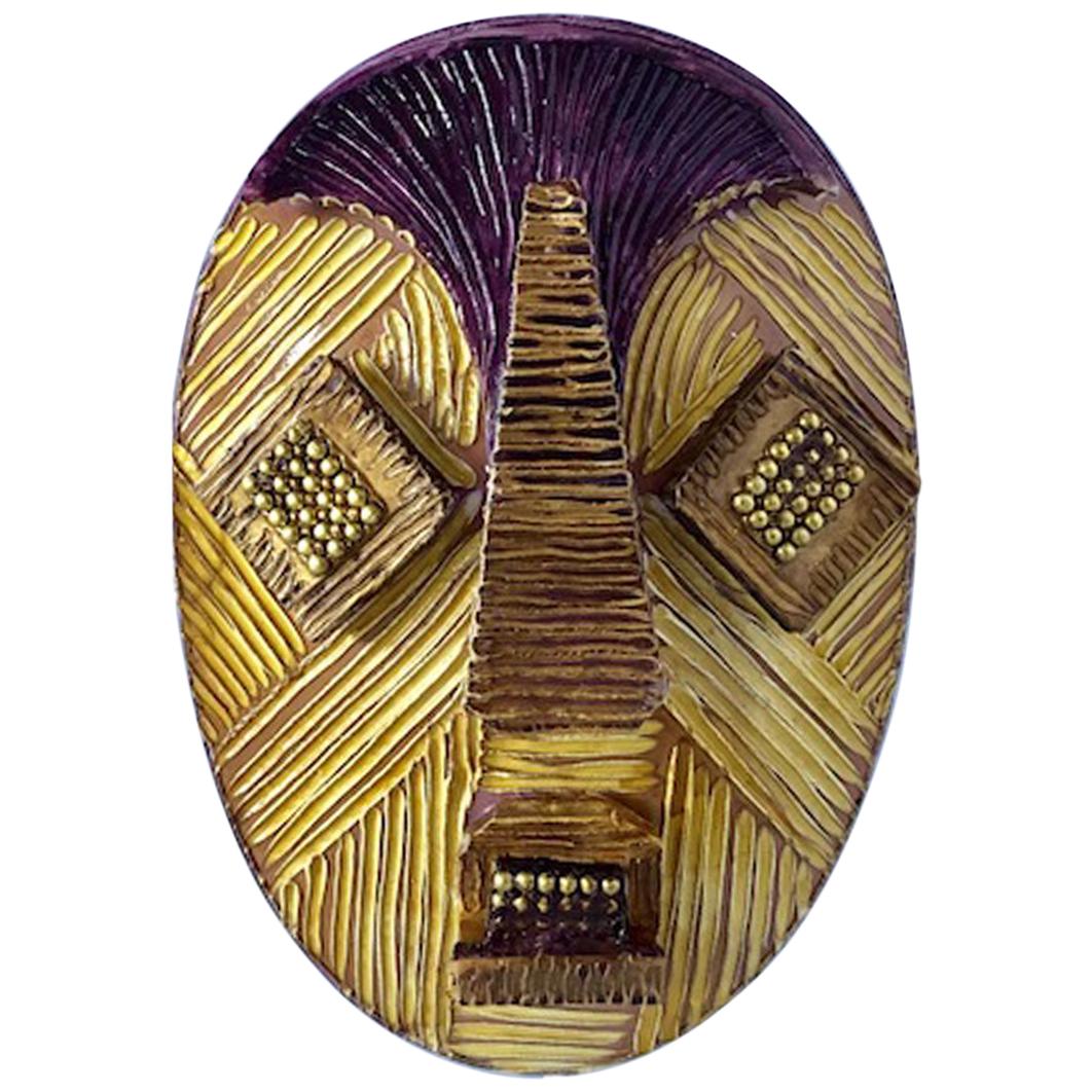 African Tiki Mask Pin by Cilea Paris
