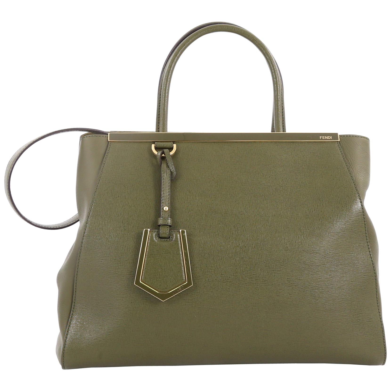Fendi 2Jours Handbag Leather Medium