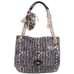 Lanvin Happy Shoulder Bag Python Medium