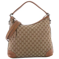 Gucci Miss GG Hobo GG Canvas with Leather Small