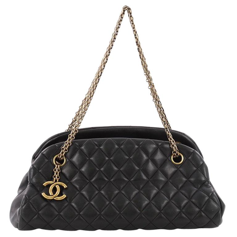 Chanel Just Mademoiselle Handbag Quilted Lambskin Medium 
