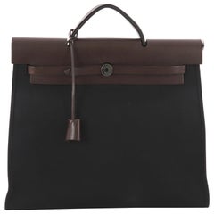 Hermes Herbag Zip Leather and Toile 39