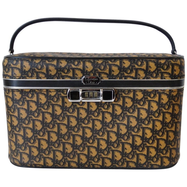 1970s Dior Monogram Cosmetic Vanity Bag at 1stDibs dior vanity bag