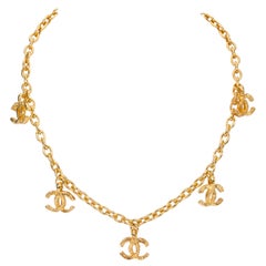 Chanel CC Logo Vintage Choker Necklace, 1970s