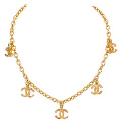 Chanel CC Logo Vintage Choker Necklace, 1970s 