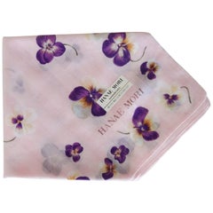 Hanae Mori Pansy Printed Handkerchief