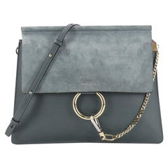 Chloe Faye Shoulder Bag Leather and Suede Medium