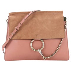 Chloe Faye Shoulder Bag Leather and Suede Medium