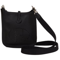 Hermes Mini Evelyne Black Epsom Bag