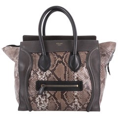 Celine Luggage Handbag Python Mini