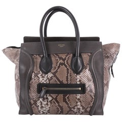 Celine Luggage Handbag Python Mini 