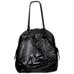 Nicolas Ghesquiere For Balenciaga Black Leather And Nylon Parachute Bag, 2003