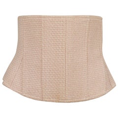 Chanel Vintage Classic Tweed Baby Pink Corset Belt