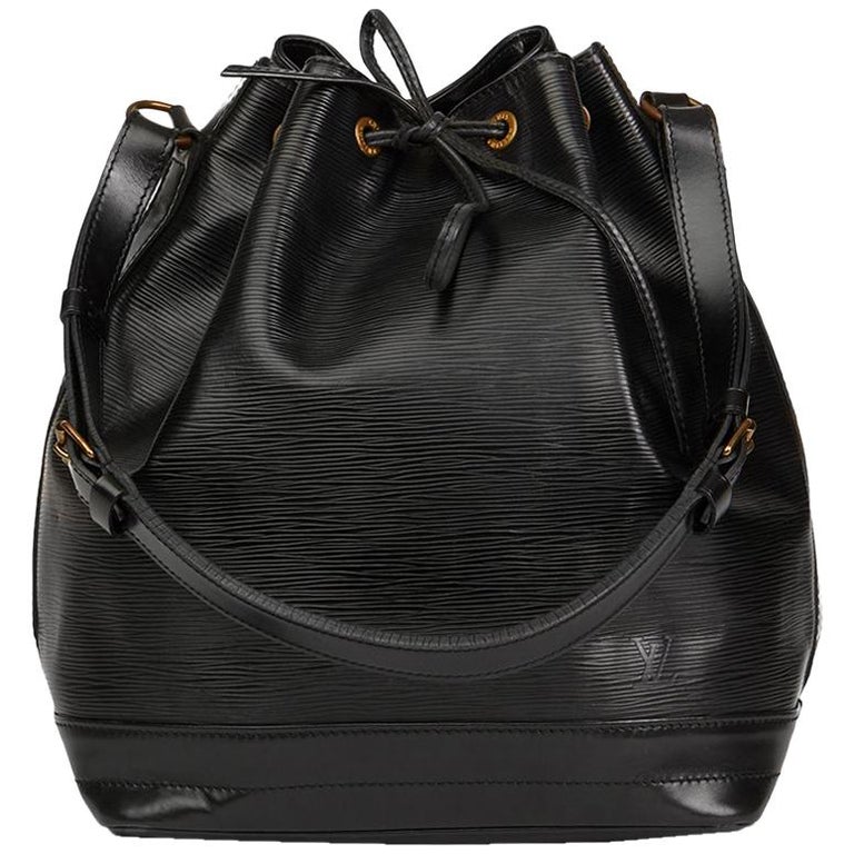 1990 Louis Vuitton Black Epi Leather Vintage Noé Bag at 1stDibs