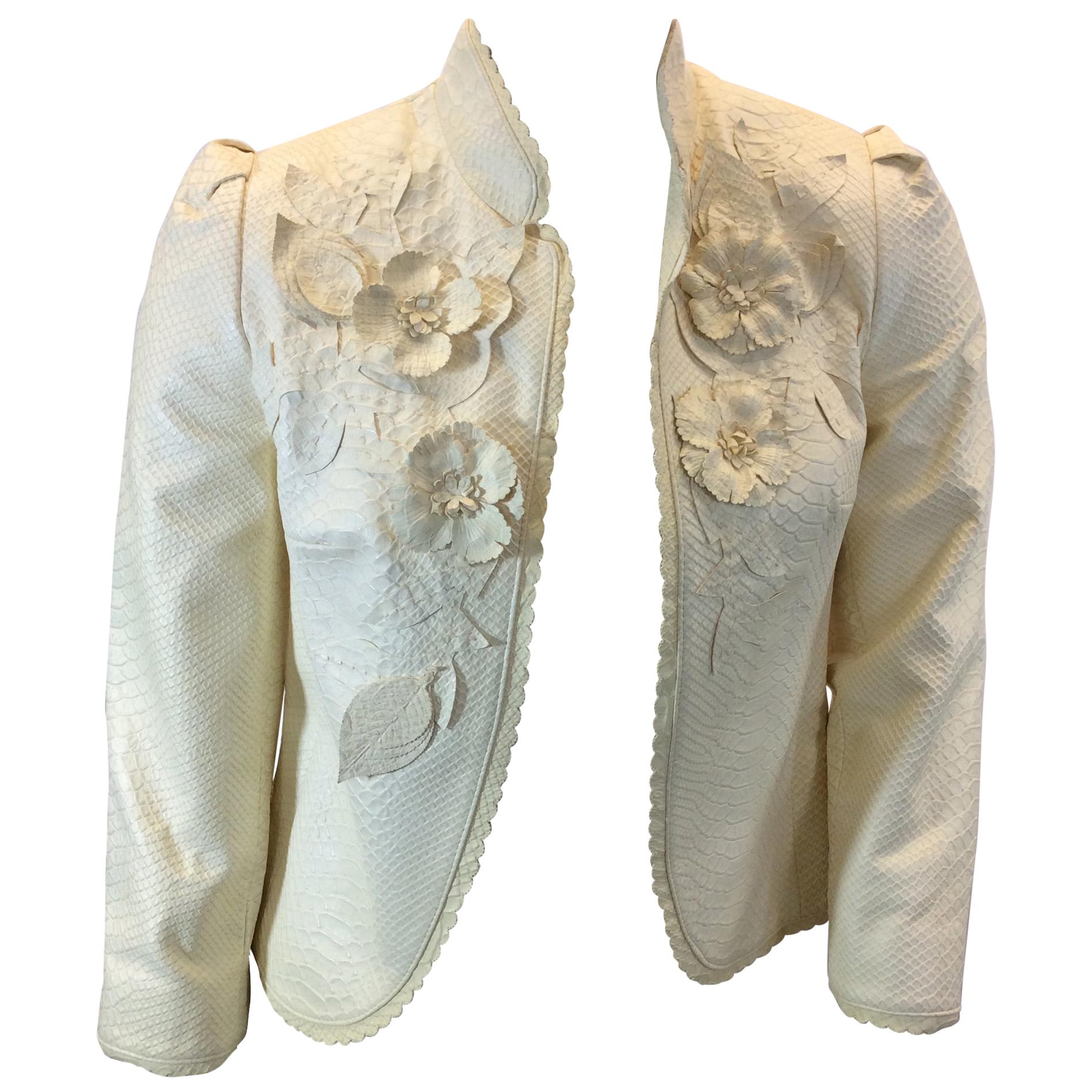 The Wright's Winter White Leather Jacket  
