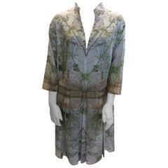 Akris White Print Dress with Belt