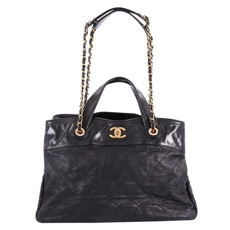 Chanel In The Mix Shopping Bag Quilted Calfskin Large at 1stDibs