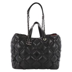 Chanel Chesterfield Shopping Tote Quilted Leather Large