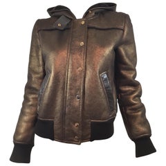 Dolce 
Gabbana Shearling Hooded Jacket