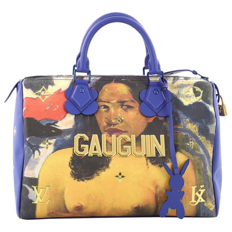 Louis Vuitton Speedy Handbag Limited Edition Jeff Koons Gauguin Print  Canvas 30 at 1stDibs
