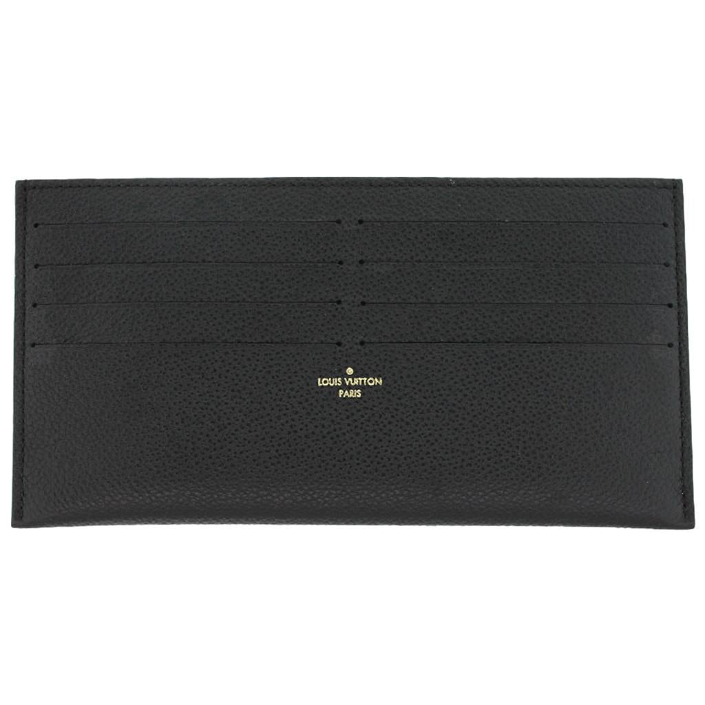 Authentic Louis Vuitton Pochette Felicie Empreinte black Card Insert