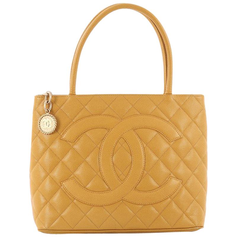 Chanel Medallion Tote Quilted Caviar 