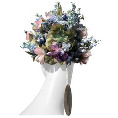 1960s Christian Dior Violet Floral Spring Turban Never worn