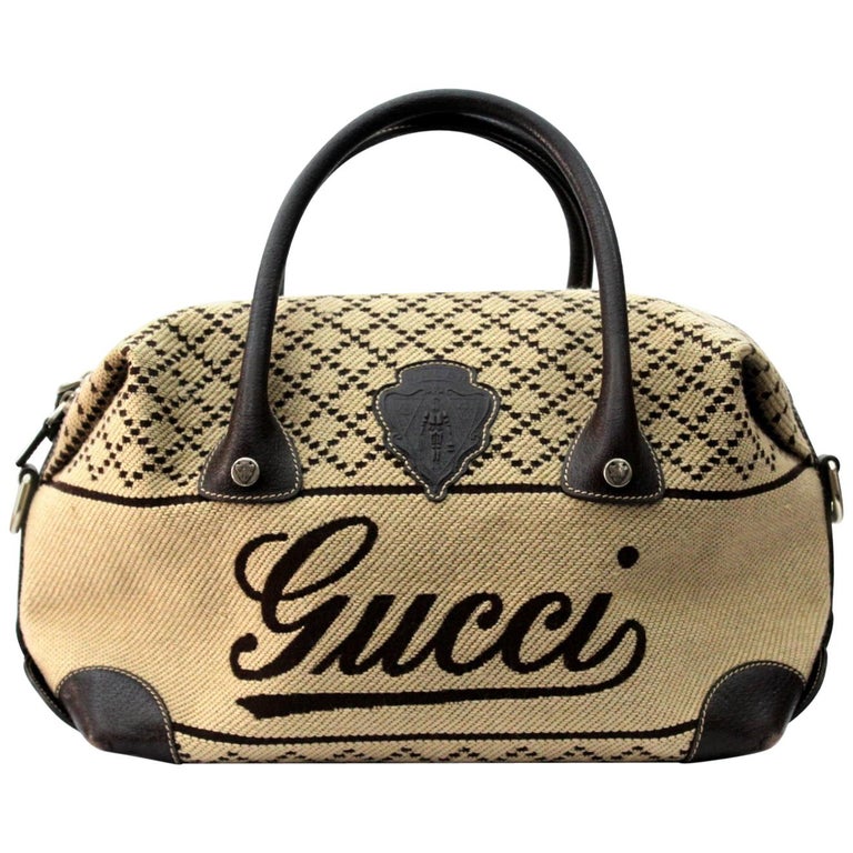 Gucci Beige Top Handle Bag For Sale at 1stdibs
