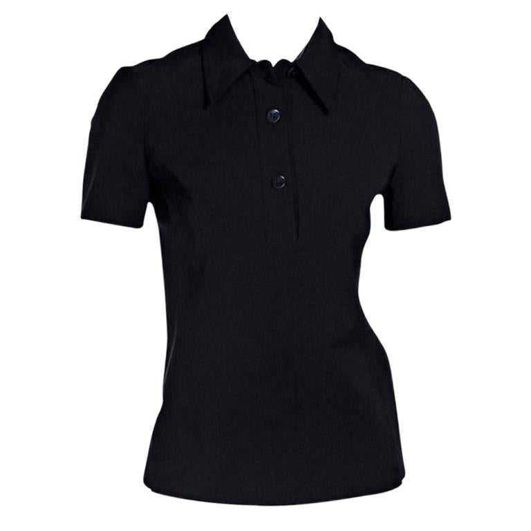 Black Prada Nylon Polo Shirt