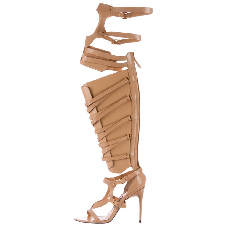 New TOM FORD Nude Leather Gladiator Sandals at 1stDibs | tom ford gladiator  heels, tom ford gladiator sandals, tom ford knee high gladiator sandals