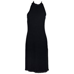 Black Celine Finition Main Stretch-Wool Dress