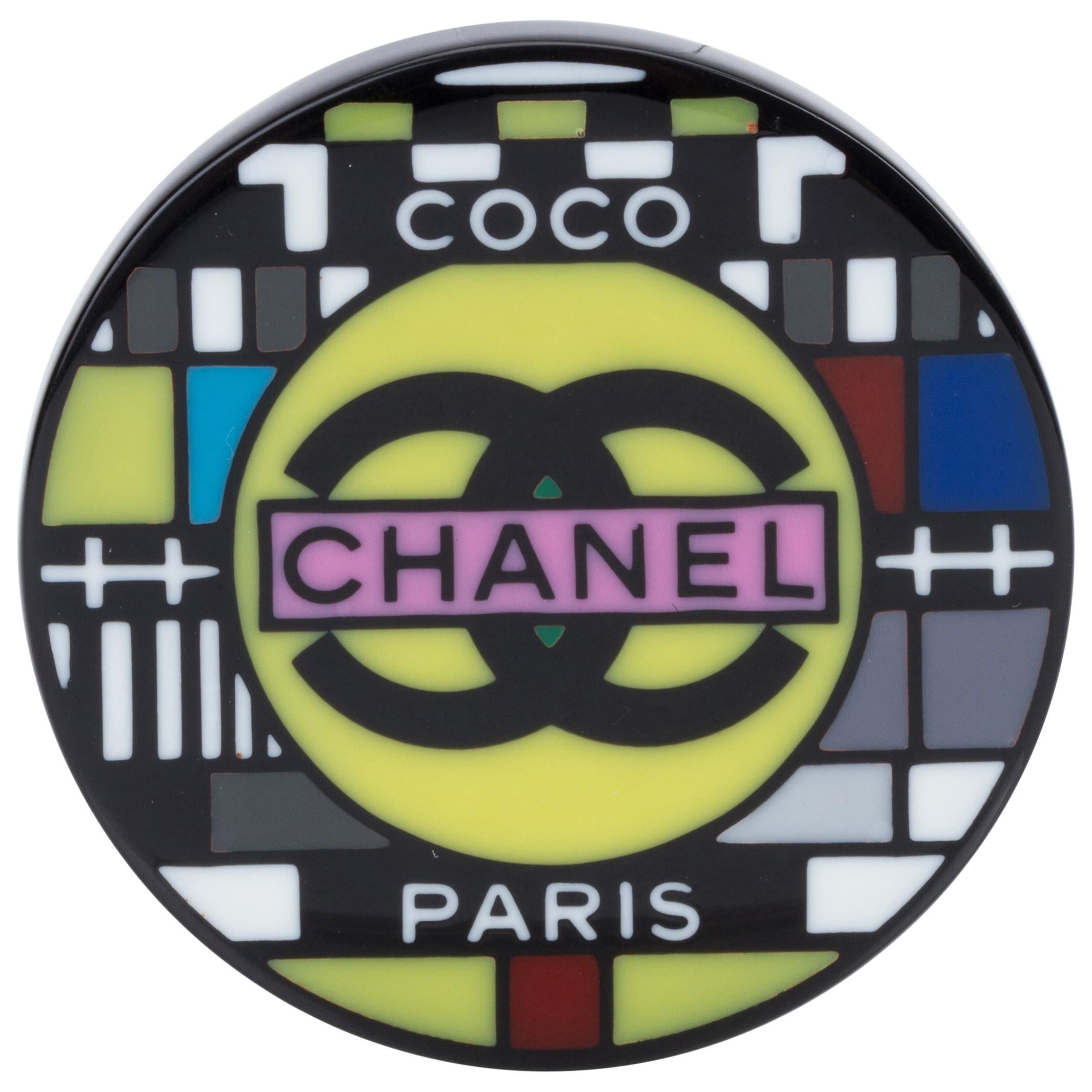 New Chanel In Box Lucite Television Pin
