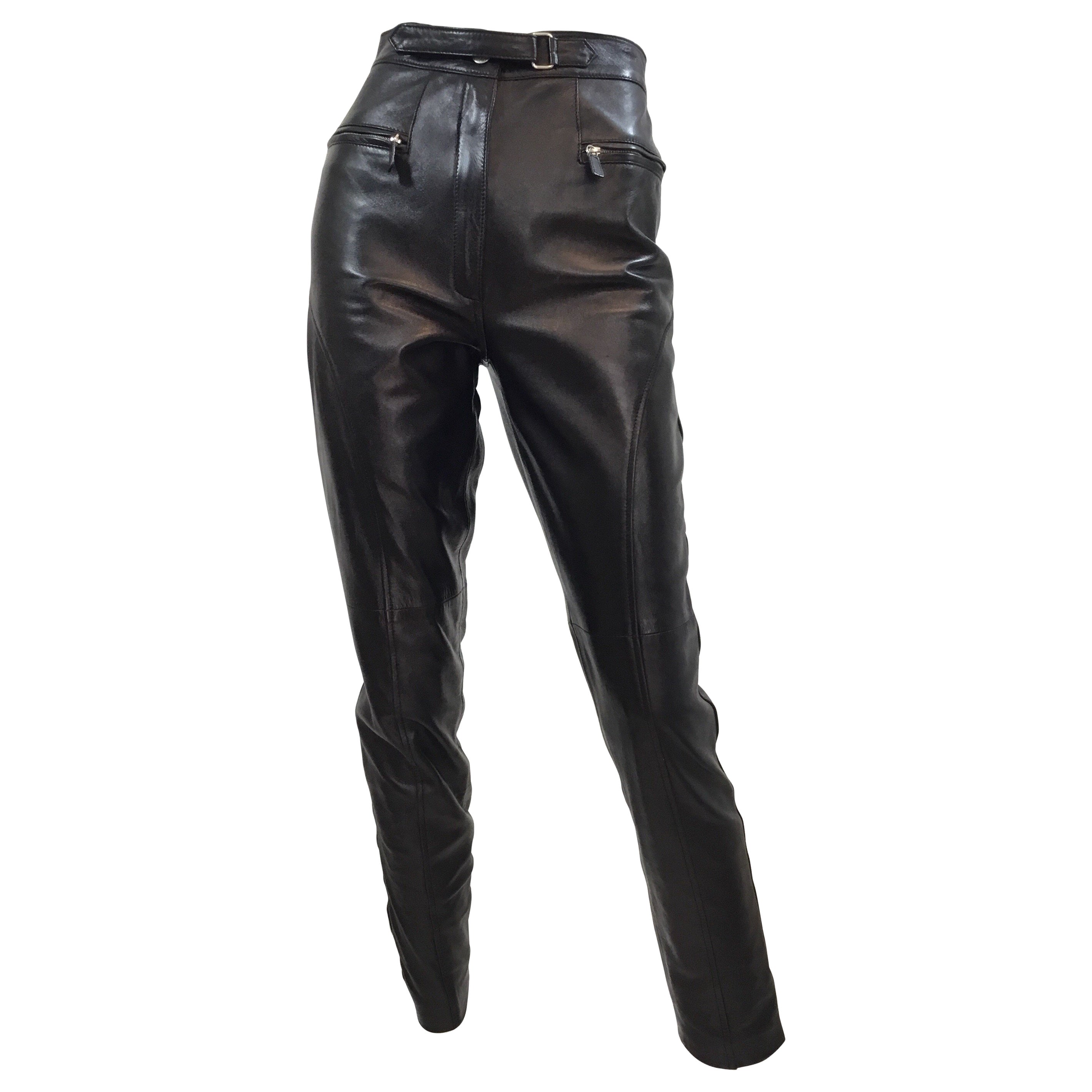 gucci leather pants womens