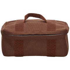 Hermes Brown x Dark brown Herline Vanity Bag