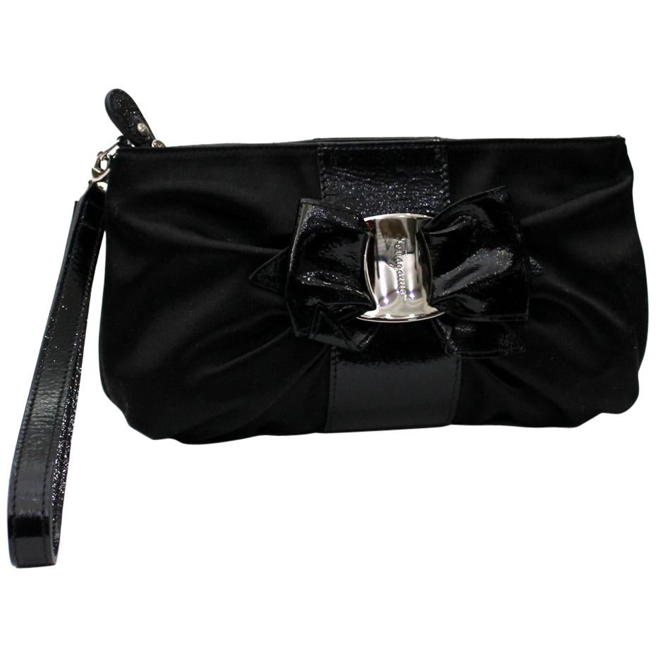 Ferragamo Black Clutch Bag