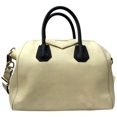 Used Givenchy Medium Antigona Beige Leather Bag
